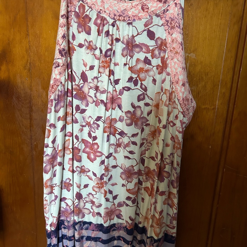 Floral Sleeveless Women's Top | XXL